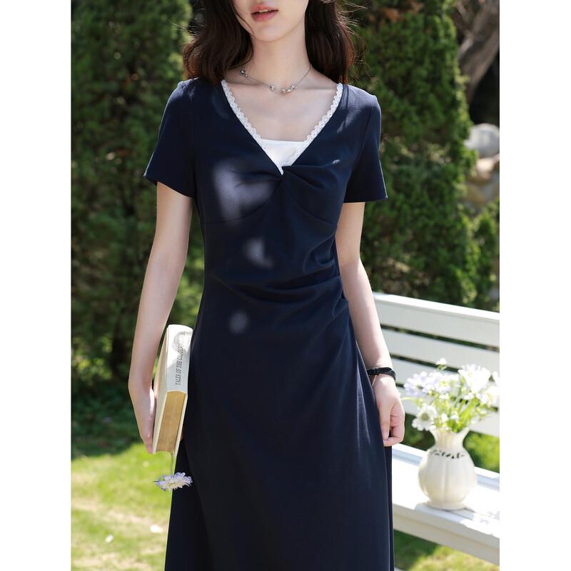 French Style Short Sleeve A-Line Dress