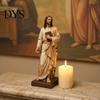 Religiöse Harzfiguren Jesus liest Buch Figur, Kleine Statue für Bücherregal Kaminsims Gebet Innen Kaminsims Tischdeko Nischen-Dekoration,
