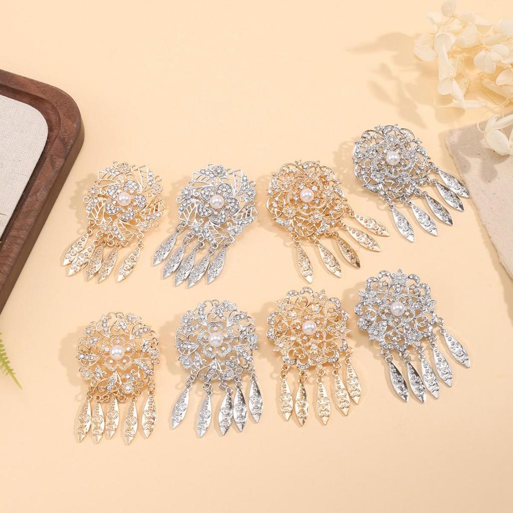 Muslim Rhinestone Brooch Classic Versatile Pendant Jewelry Collar Decor Corsage