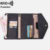 PU Leather Leather Passport Holder Portable RFID Blocking Wallet  Travel Accessories