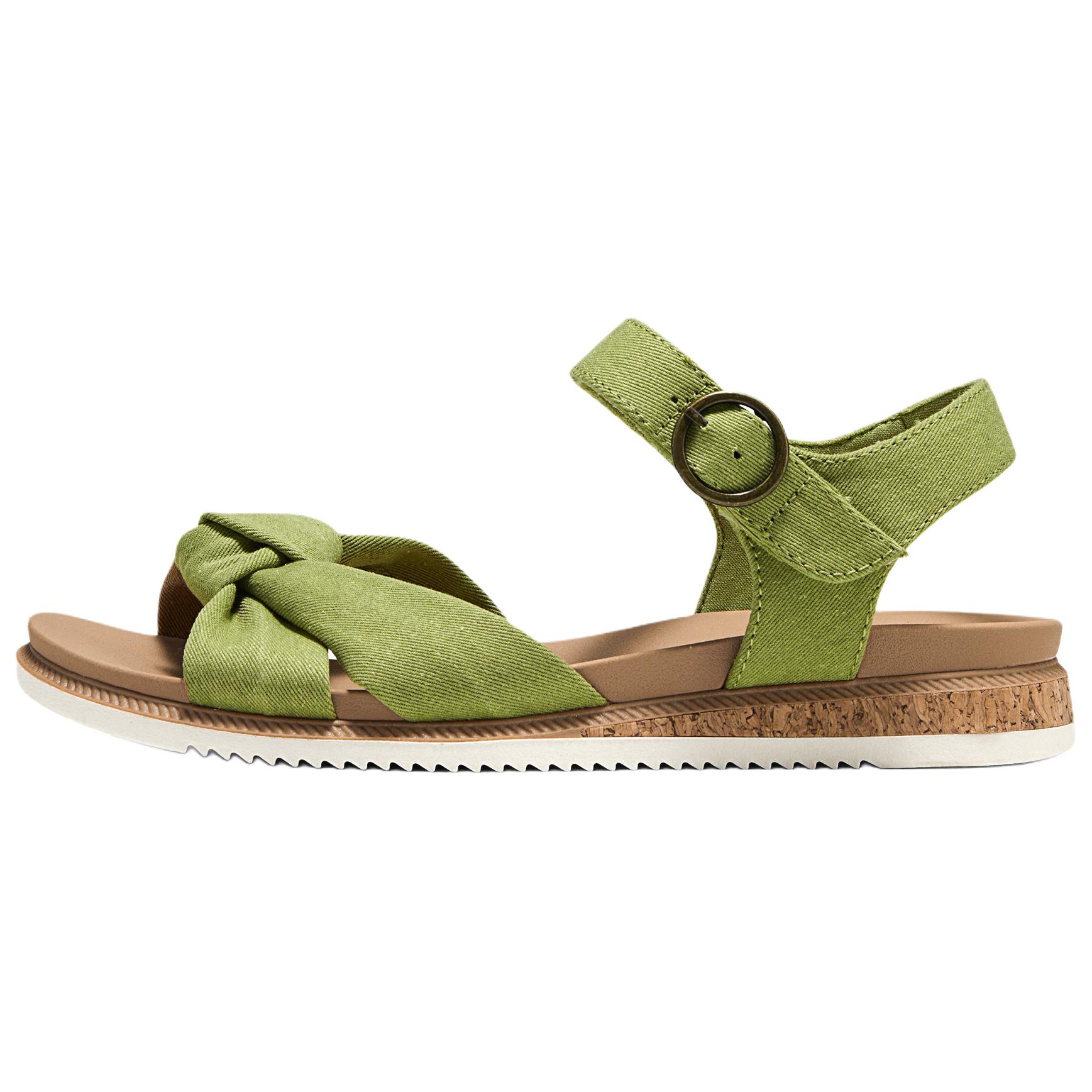 Skechers Bobs Canvas Comfortable Beach Sandals Women sandals Green 114706-GRN 35