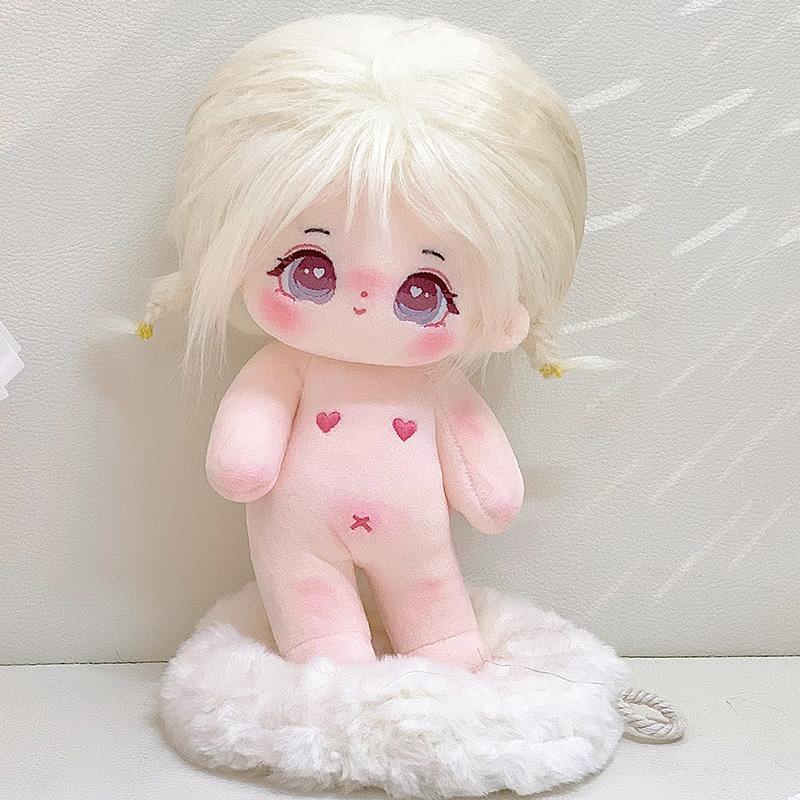 20cm Kawaii Idol Plush Cotton Doll Toys Stuffed Super Star Figure Dolls Cute Fat Body Can Change Clothes Fans Collection Gifts