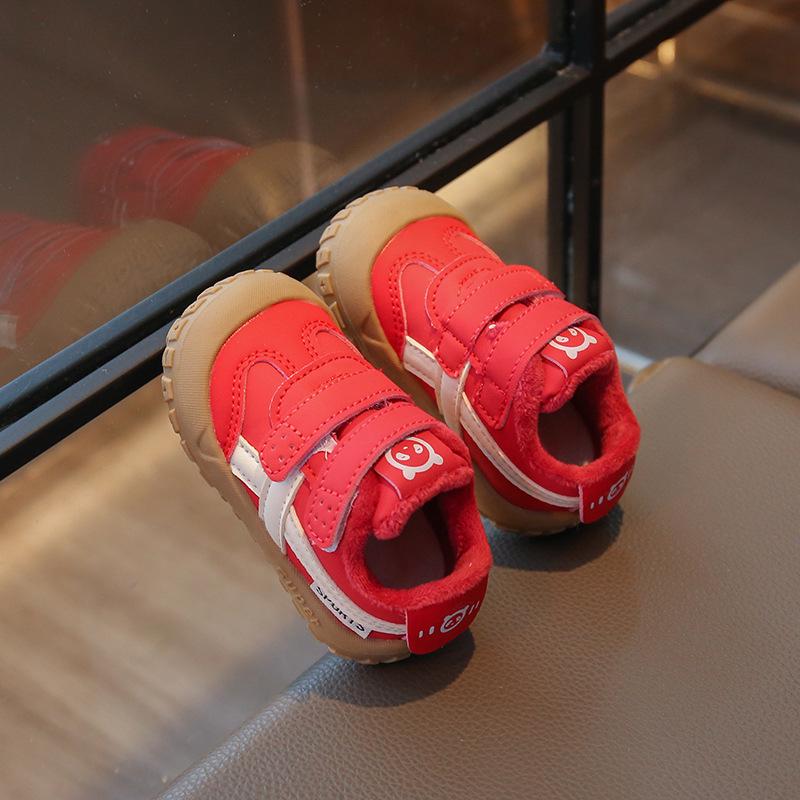 New Soft-Soled Sports Shoes for Boys and Girls - Toddler & Infant Fleece-Lined, Anti-Slip, Anti-Kick Cotton Shoes