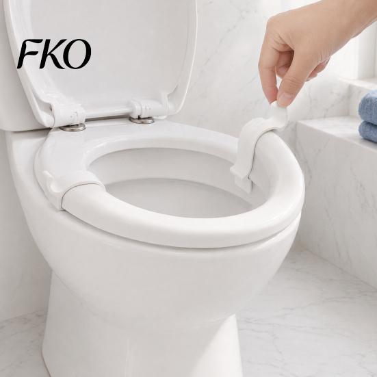 Toilet Seat Fixator Stabilizer, Clip-On No Drilling Required Clamps, Stable Fixation Clip-on Stabilizer Easy Installation Lid Lifter, for