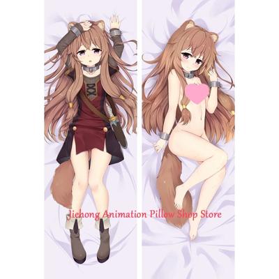 Dakimakura Anime Raphtalia Poszewka na poduszkę Dwustronny nadruk Naturalnej wielkości Wysokiej jakości 2WAY Poszewka na poduszkę Otaku Prezenty