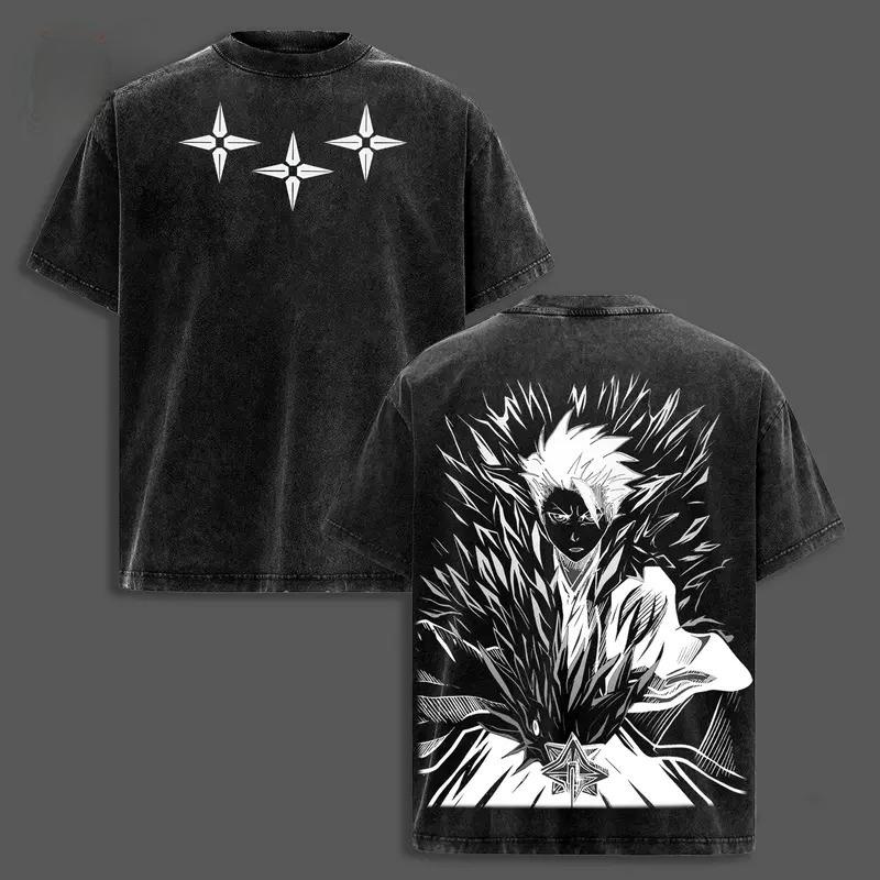 

Anime BLEACH Hitsugaya Toushirou Graphic T Shirt Men Women Washed Cotton Tshirts Vintage Casual Clothing Harajuku Male T-shirt XXL чорний