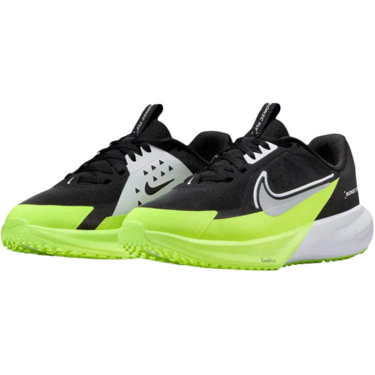New Nike SONIC FLY Cushioning, Rebound, Breathable, Support Low Top Kids' Running Shoes Black Yellow Teenagers FZ0017-002