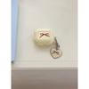 Allthesamestudio Ribbon Heart Epoxy Keychain (Ivory)