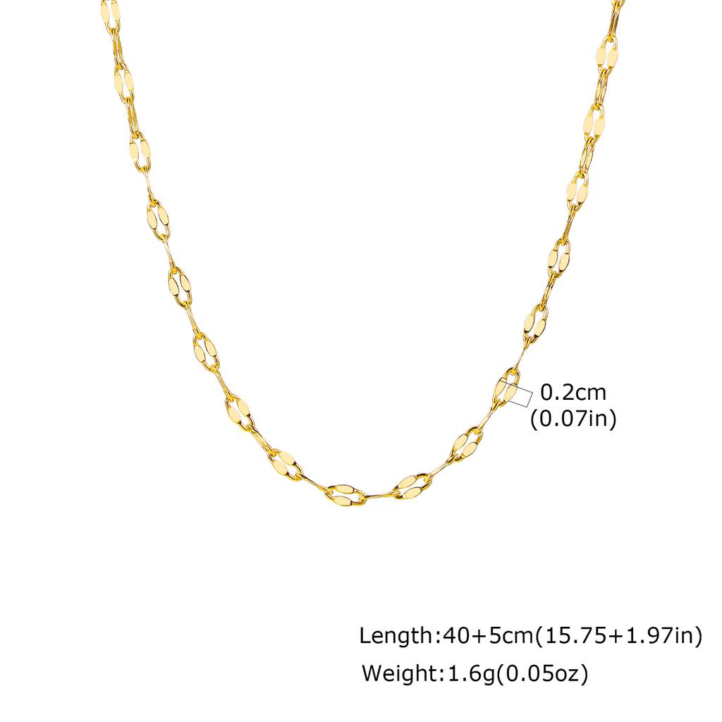 Layered Vertical Bar Pendant Necklace for Women Clavicle Chain Collarbone Choker Necklace 18K PVD Gold Plated Jewelry Waterproof