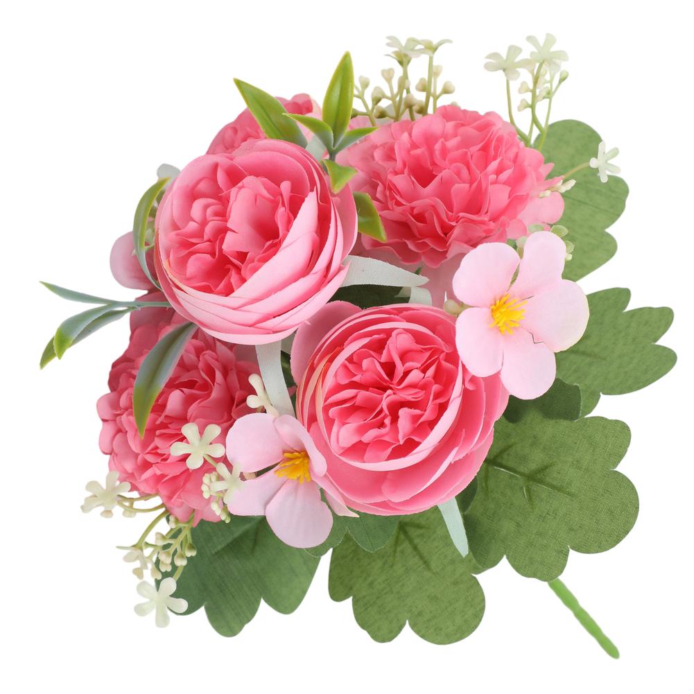 For Forest-Style Artificial Peony Bouquet for Bridesmaids and Photographers Requiring Consistent Floral Appearance Events