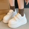Thick-soled Heightening Dad Shoes Autumn Velcro Small Casual Velvet Cotton Shoes