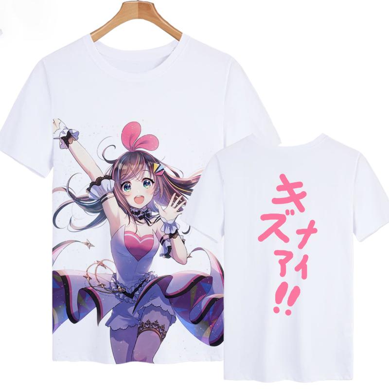 Kizuna AI Hololive VTuber Cosplay T-shirt 2025 New 3D Print Kawaii Kid Anime t shirt Men/Women Harajuku Short Sleeve Tee Y2k Top