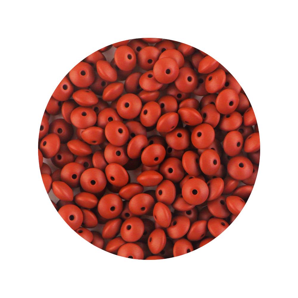 New 50pcs/lot Silicone Lentil Silicone Beads 12mm Jewelry Making Lentil Beads DIY Necklace Bracelets Jewelry Accessories