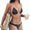Costume da bagno bikini a triangolo sexy con perizoma, spaccato, costume da bagno da donna