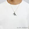 Gin no Alien Pendant No Silver Xenomorph 3D [Shinjuku Kura] Top, Charm, Chain, 925, Statue, Monster, Sci-Fi, Horror, Movie, Men's