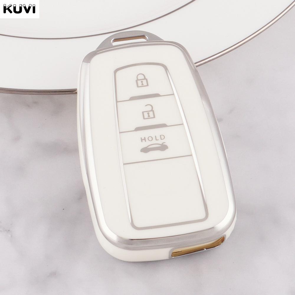 10Pcs 2 3 4 Buttons Tpu Key Case Cover Shell Fob For Toyota Prius Camry Corolla Chr C-Hr Rav4 Land Cruiser Prado Accessories