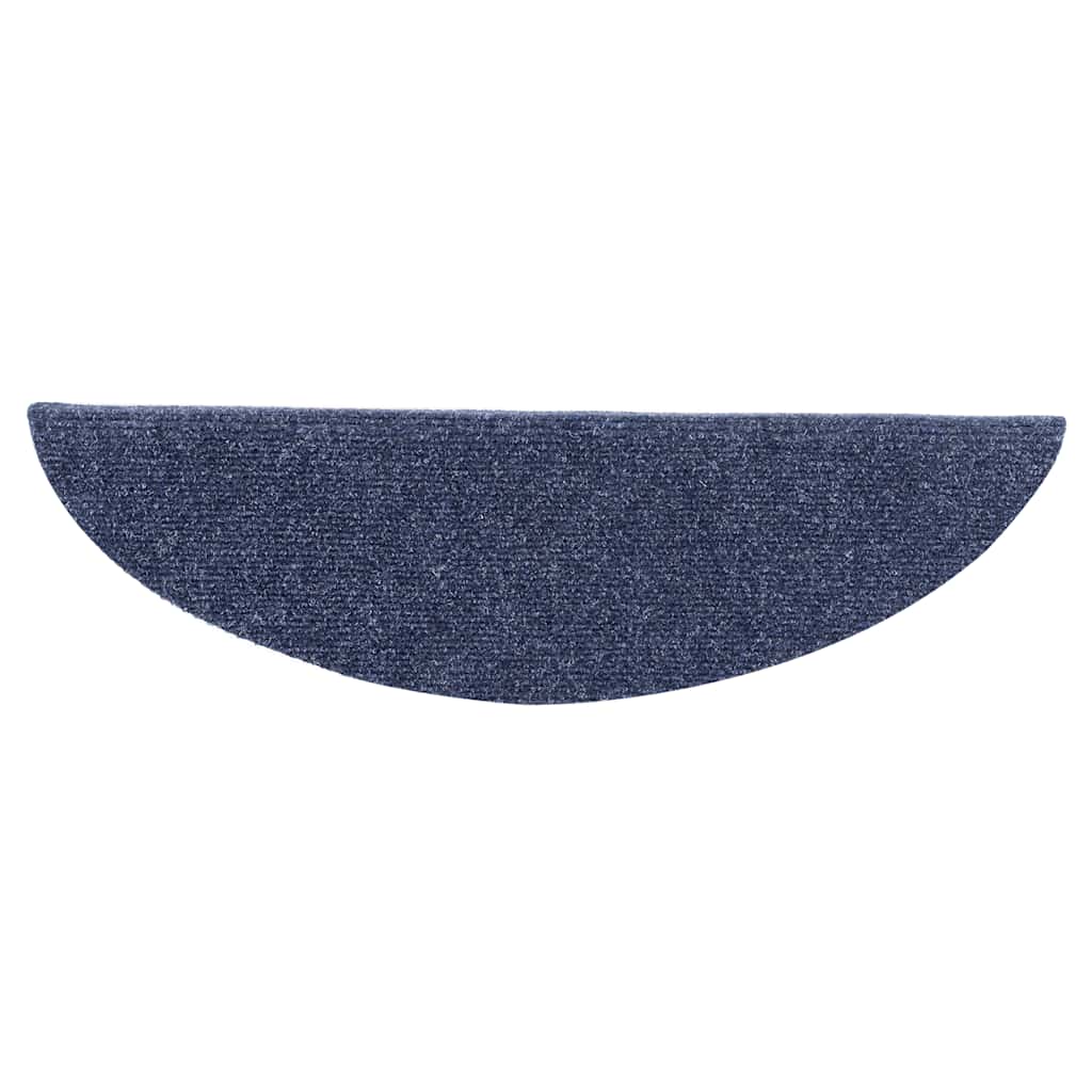 Self Adhesive Stair Treads 5 pcs 56 x 17 x 3 cm Blue Semi Round