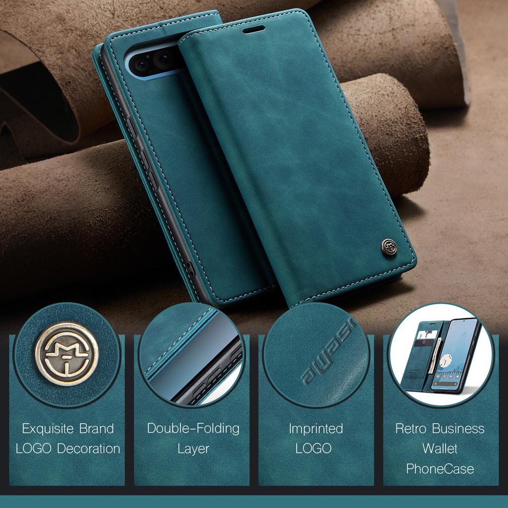 For Google Pixel 10 Pro XL Wallet Case CASEME 013 Series PU Leather Phone Cover Stand