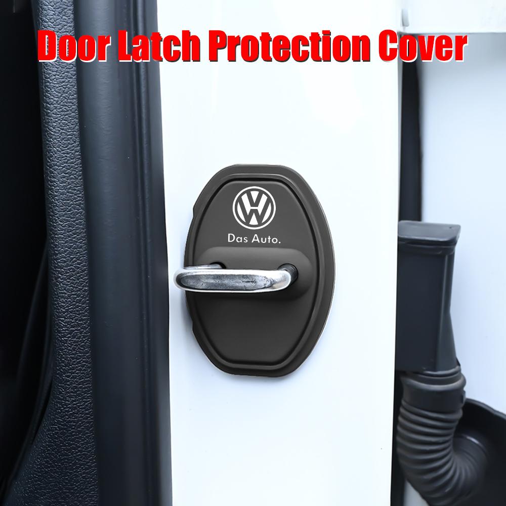 Car Sticker Hub Caps 2/4PCS Silicone Car Door Lock Cover Protection Stickers For Volkswagen VW Rline Polo Sharan Golf Scirocco T