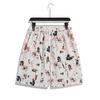 Unisex Hawaii-Blumenprint Locker geschnittenes Kurzarmhemd
