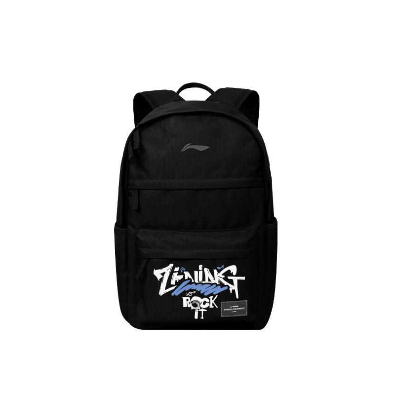 Li Ning Polyester Backpack Unisex Black YBSV039-4A5
