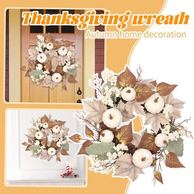 Herbst Thanksgiving Ahornblatt Beerenkranz Türdekoration Schmuck