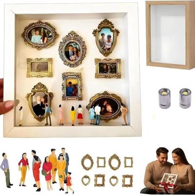 Silhouette Box DIY Mini Museum Box Gold Frames Creative Memory Display Kit  Unique Memories