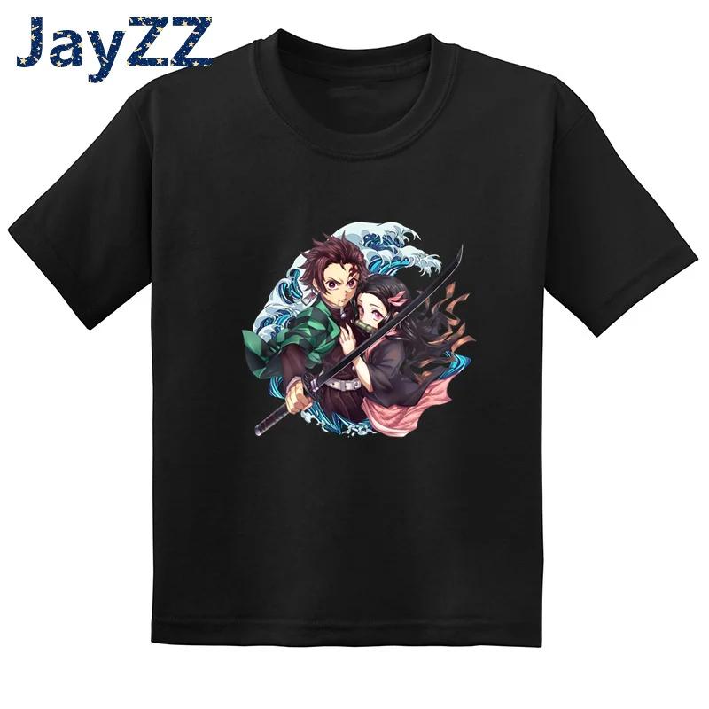Children's Demon Slayer Anime Cartoon T-Shirt Fun Kids' Clothing Baby Boys and Girls Summer Fashion T-Shirt