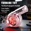 Llavero Portátil de Simulación de Turbina Turbo con Luz LED y Sonido Simulado Juguete Fidget Colgante para Aliviar el Estrés Regalo para Entusiastas de Coches