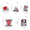 Male Heart-shape Ghost Korean Style Brooch Halloween Enamel Pins Clothes Decor Women Scarf Pins