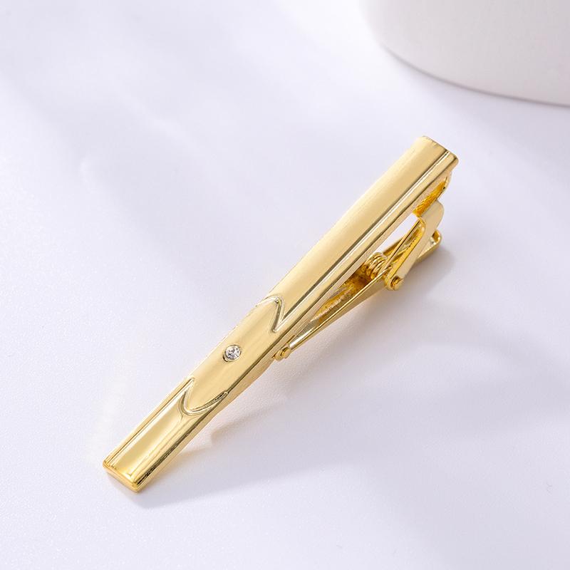Pince à cravate en métal couleur or pour hommes mariage cravate pince clip gentleman accessoires pour hommes