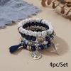 Bohemian Multi-layer Beaded Bracelet with Tassel - Trendy Cross-border Jewelry