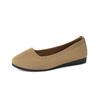 Large size spring new flat bottom round head foot cover shallow mouth mother shoes knitted fashion versatile shoes