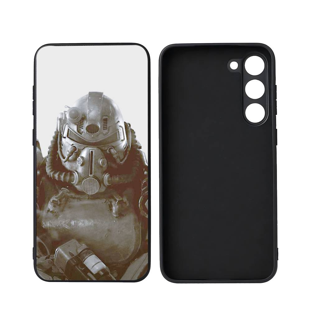 F-Fallout-T 76 For Samsung Galaxy S25 S24 S23 Ultra S22 S21 Plus S20 Black Soft Silicone Protective Case