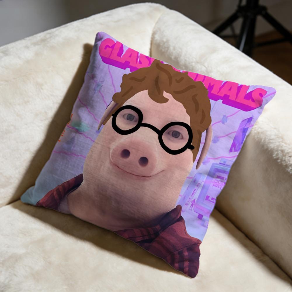 Hot JJohn Pork Is Callinging Cushion Cover Soft Decorative Pillow Case Suitable for Bedroom Sofa Car Travel Use