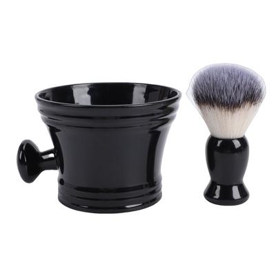 Shaving Brush and Soap Bowl Soft Nylon Brush Beard Shaving Tools Set for Home Salon Use 2 Piece Set