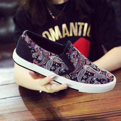 Mode Shenxuanny Nieuwe Lente Herfst Canvas Slip-On schoenen heren laag te helpen ademend platte zool patroon doek tijschoenen