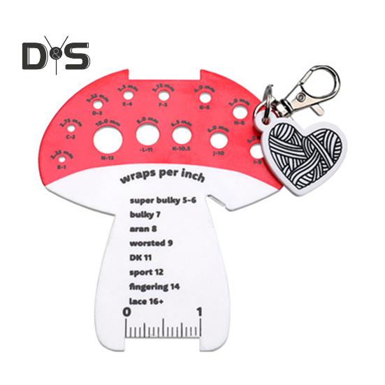 

Калибр для спиц, сантиметровый и дюймовый измерительный инструмент для спиц, портативный калибр для спиц для любителей вязания A