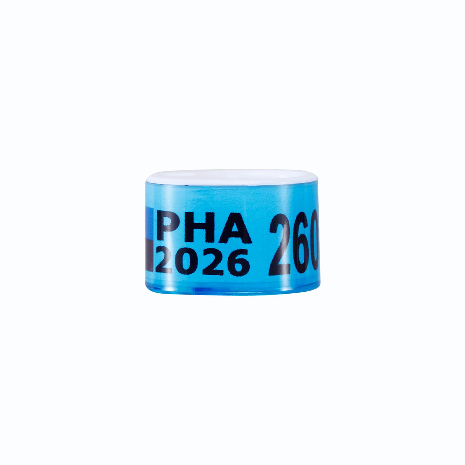 30Pcs PHA 2026 Multi-color Pigeon Foot Rings 8mm Inner Diameter Pigeon Leg Bands for Racing Pigeon Identification синий