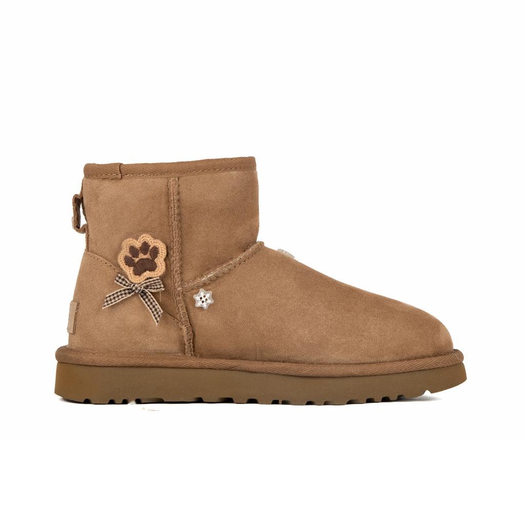 UGG CLASSIC MINI Sheepskin Snow Boots Women's Brown 1016222-CHE(Team186-)