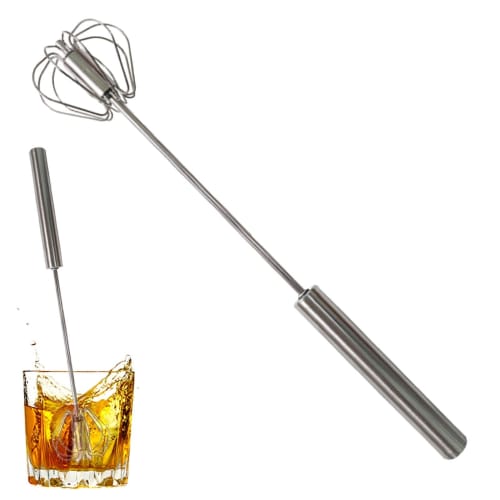 Hand Push Whisk, Multi-Purpose Rotating Whisk Mixer, Durable Egg Beater, Semi-Automatic Kitchen Milk Frother, Kitchen Accessories for Baking, Stirring