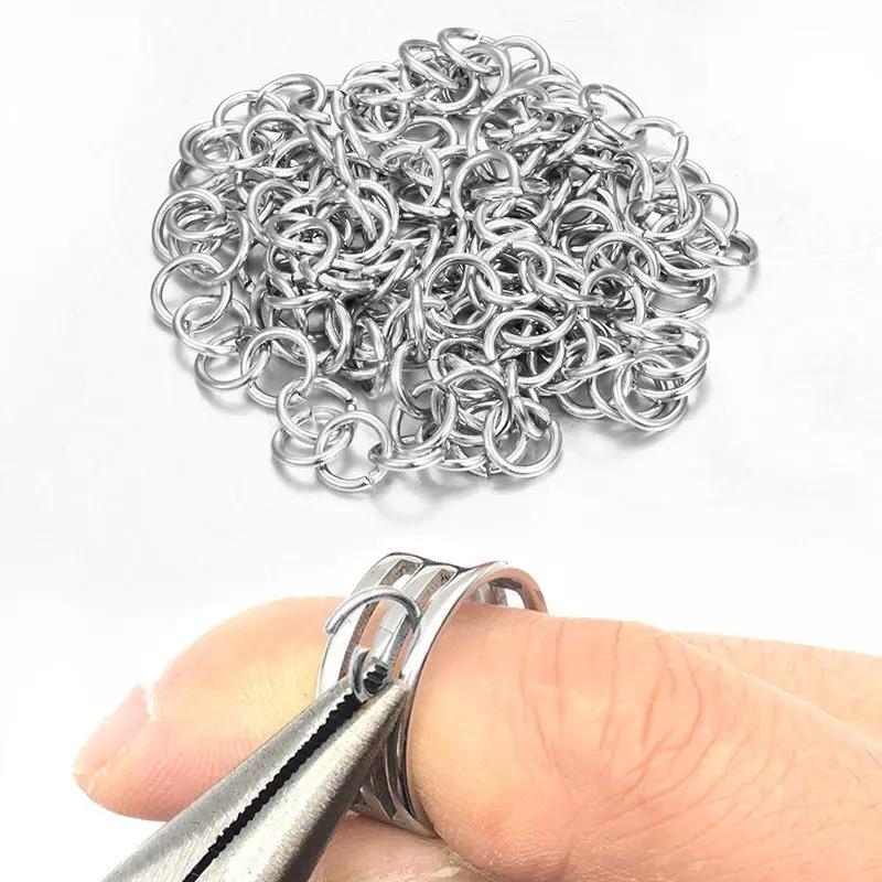 8mm Stainless Steel Opening Rings for DIY Keychains Making Jewelry Findings Supplies Loops Split Rings Connectors