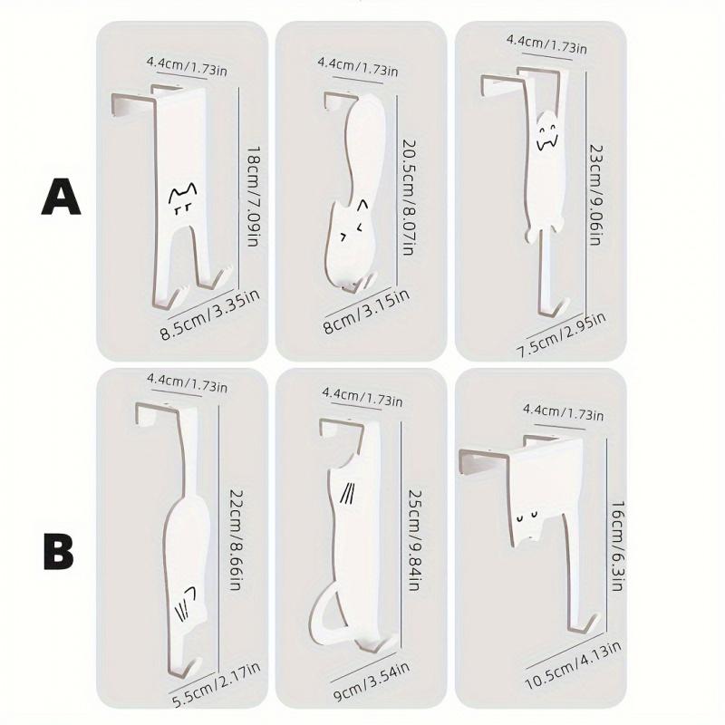 Door Hook Door Hook Storage Rack Without Drilling Kitchen Cabinet Door Hanging Clothes Rack Storage Clothes Cap