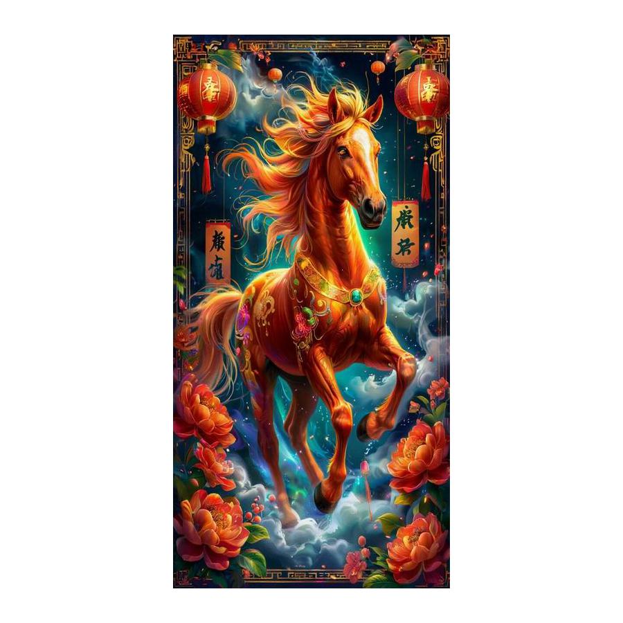

Horse Large Size Diamond Painting New Collection Animals Diy Full Drill Rhinestone Embroidery Mosaic Cross Stitch Kits Square drill 30x60cm