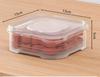 Freezer Meat Storage Container with Divided Compartments for Organizing Food In Freezer