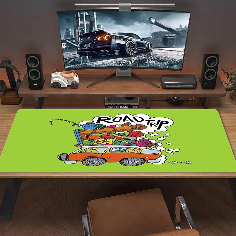 Pippi Longstocking Large Size Mouse Pad Large Gaming Table Cushion Non-slip Laptop Tablet Big Mousepad XXL Mat Mini PC Playmat With Lock Edge