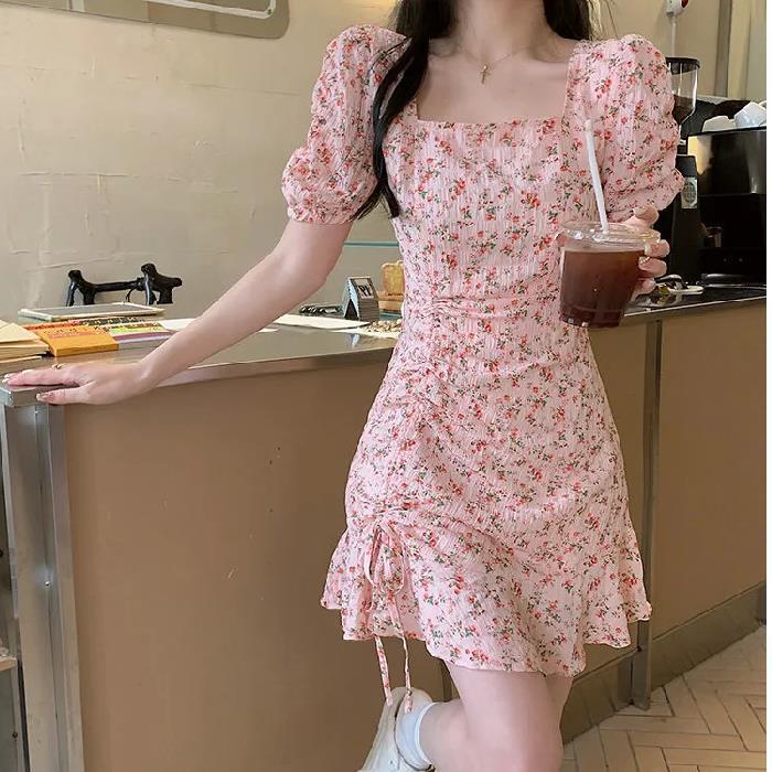 Korean-Style Artistic Floral Skirt for Women – Gentle and Unique Summer Design