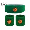 Sports Headband 1 Set Kids Wristband Ball Embroidery Stretch Breathable High Elasticity Sweat Absorbing Boys Girls Knitted Basketball Volleyball Wrist