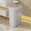 Bathroom Trash Can 10 12L Garbage Can With Press Top Lid For Toilet,Bedroom,Living Room – Plastic Wastebasket With Pop-Up Lid