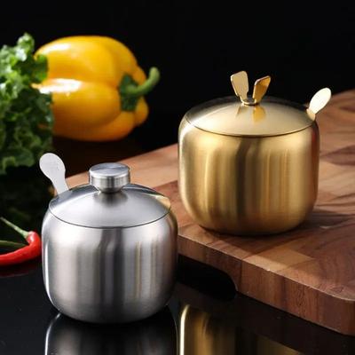 Stainless Steel Seasoning Jar for Spices Sugar Salt Pepper Condiment Shaker